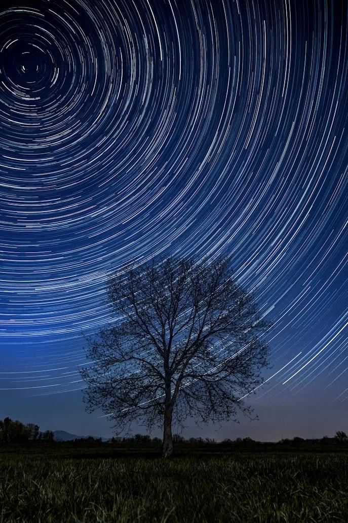 Mouvement des etoiles durant la nuit