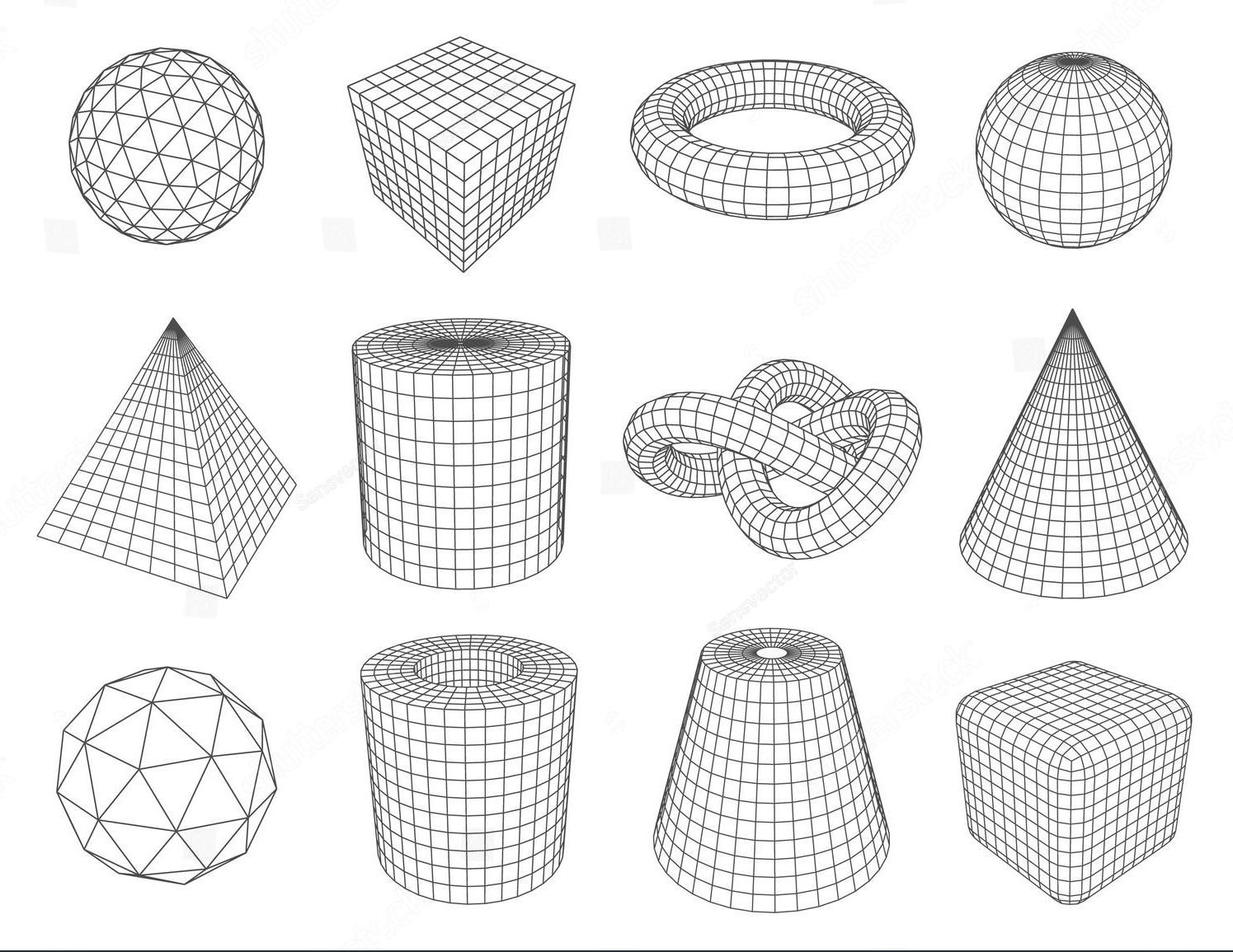 Surfaces et volumes mathematiques